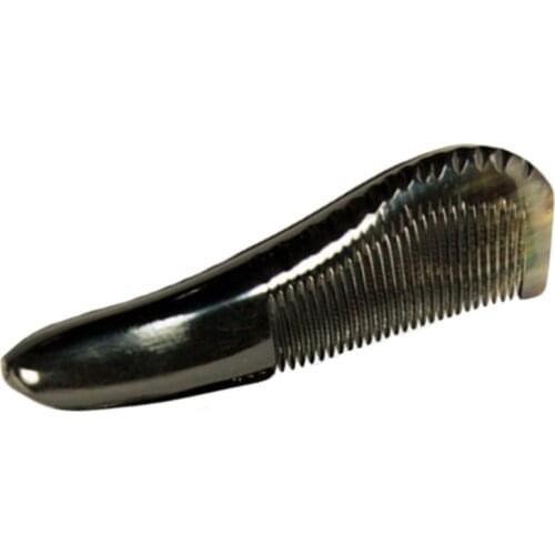 1Pc Cattle Horn Hair Comb Anti-Static Comb Head Comb Hairdressing Tool Black