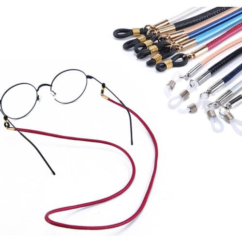 1PC Unisex Anti-Slip PU Leather String Glasses Rope Glasses Lanyard Thick Band Cord Holder New Eyeglasses Chain For Men Woman