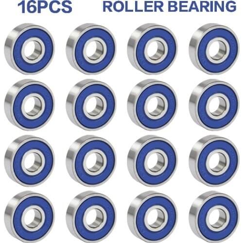 16pcs Frictionless ABEC 9 Skateboard Roller Wheels High Precision Shafts Bearing Steel Scooter Spare Bearings Scooter Accessorie
