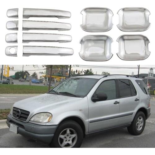 1997-2005 For Mercedess Benz M-Class W163 ML320 / ML350 / ML50 Car The door handle bowl Covers ABS Chrome Accessories Stickers
