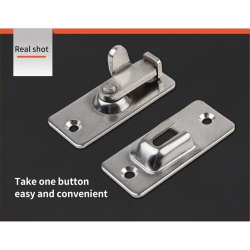 90 Degree Hasp Latches Stainless Steel Sliding Door Chain Locks Security Tools Hardware Window Cabinet Hotel Home