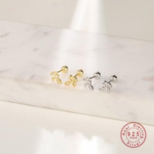 925 Sterling Silver 2021 French Exquisite Creative Crystal Leaf Ear Bone Nails Women Fashion Luxury Travel Jewelry