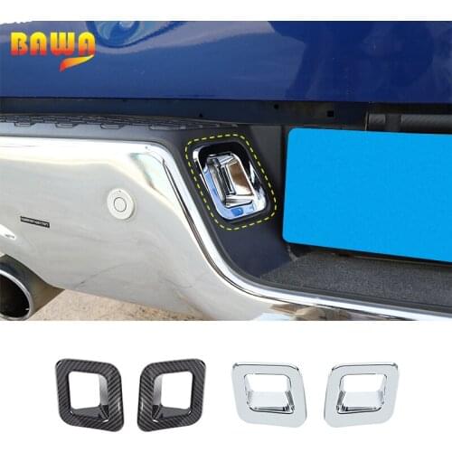 BAWA ABS Car License Plate Rear Bumper Lights LED Lamps Decoration Cover Stickers For Dodge Ram 2010-2017 Exterior Accessories