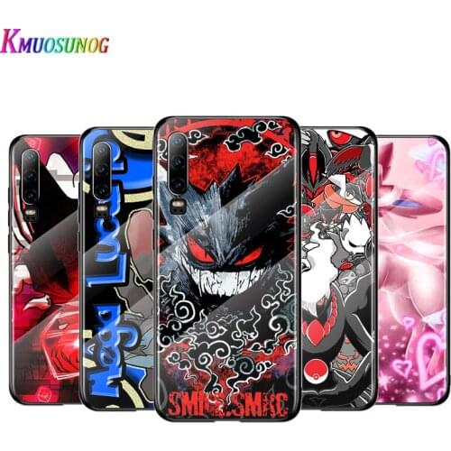 Pet Baby Pokémon For Huawei P40 P30 P20 P10 Pro Plus Lite 5G 2019 Tempered Glass Cover Shell Luxury Phone Case
