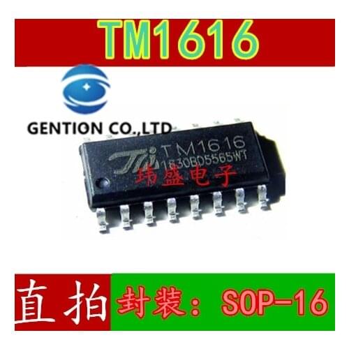20PCS TM1616 SOP-16 LED digital tube driver control chip in stock 100% new and original