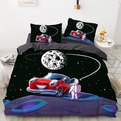 Cartoon Childrens Bedding set for kids baby girls Duvet cover set pillow case Bed linens Quilt cover 135 140x200 Space Star