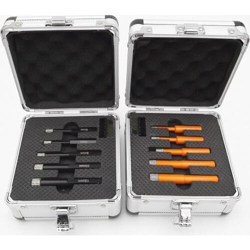 DIATOOL 5pcs/box 6/6/8/10/12mm Vacuum Brazed Diamond Dry Drilling Bits Hex Or Round Shank Hole Saw Diamond Drill Bit Core Bit