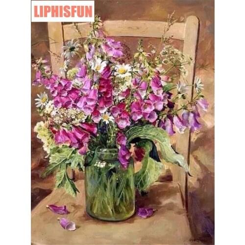 DIY 5D Diamond Full Diamond Painting Cross Stitch Kits Home Decor Square Flower Tulip Diamond Embroidery