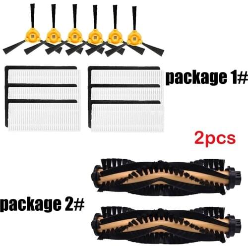 Side Main Roller Brush Filter For Ecovacs DEEBOT N79 N79S DN622 500 N79w N79se For Conga Excellence 5040 990 Vacuum Replacement