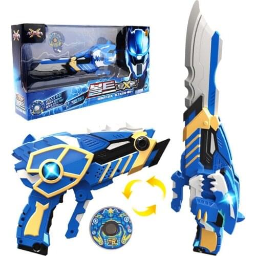 Two Mode Mini Force Transformation Sword Toys with Sound and Light Action Figures MiniForce X Deformation Storm Weapon Gun Toy