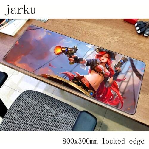 Miss fortune mousepad gamer 800x300X3MM gaming mouse pad large Beautiful notebook pc accessories laptop padmouse ergonomic mat