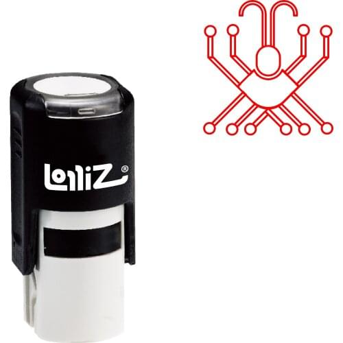 LolliZ Biomorphic Animal Symbol Series Design #55 Self-Inking Rubber Stamp