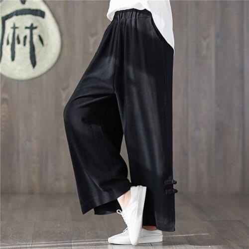 Fashion 2020 Summer women cotton linen wide leg pants,plus size M- 6XL 7XL causal trousers,comfortable full long large pants