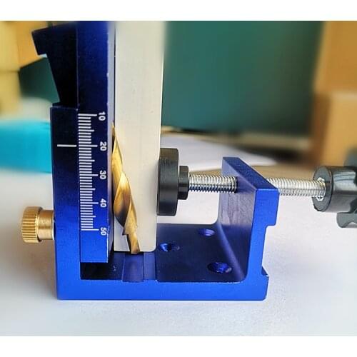 NEW Pocket Hole Drill Guide Dowel Jig Oblique Hole Locator Drilling Kit Aluminium Woodworker DIY Tools with 9mm Drill Bit