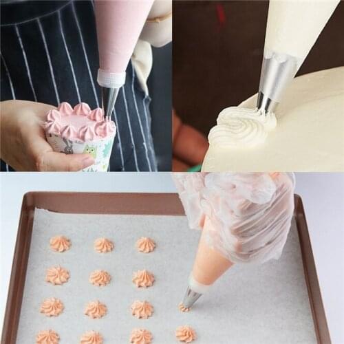 Wholesale 600pcs Disposable Pastry Bag Icing Piping Cake Pastry Cupcake Decor Bags Fondant Cake Cream Pastry Tip Baking Tools