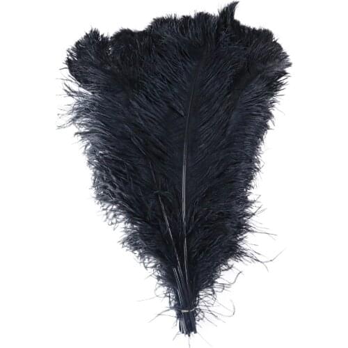 Wholesale Natural Ostrich Feather 15-70cm For Handicraft Family Carnival Party High Quality Black Feather Decoration