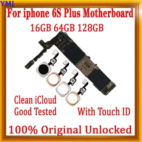 Tested Good for iphone 6s plus motherboard without / with Touch ID for iphone 6s Plus IOS fingerprint logic boards Original
