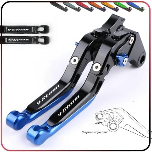 For SUZUKI V-Strom 250 650 1000 DL650 DL1000 DL250 Vstrom 2012-2018 Motorcycle Adjustable Folding Extendable Brake Clutch Levers