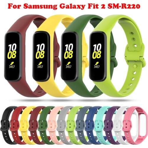 Silicone Sport Band Strap For Samsung Galaxy Fit 2 SM-R220 Watch Bracelet Replacement Watchband Correa For Samsung Galaxy Fit 2