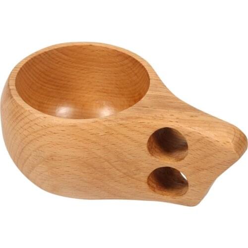 Rubber Wood Milk Coffee Cup Japanese-Style Portable Rubber Wooden Tea Milk Cups Drinkware Handmade Juice Lemon Teacup Gifts