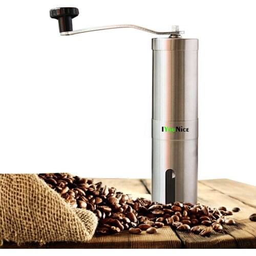 Manual Coffee Grinder Coffee Maker ceramics 304 Stainless Steel Hand Burr Mill Grinder Ceramic Coffee Grinding Machine