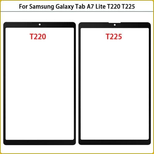 For Samsung Galaxy Tab A7 Lite T220 Wifi T225 LTE SM-T220 SM-T225 Touch Screen LCD Front Glass Outer Glass Panel Lens Replace