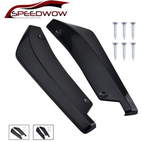 SPEEDWOW 2Pcs Rear Bumper Lip Angle Bumper Spoiler Decorative Protection Angle Side Skirt Extension Car Exterior Parts Bumpers