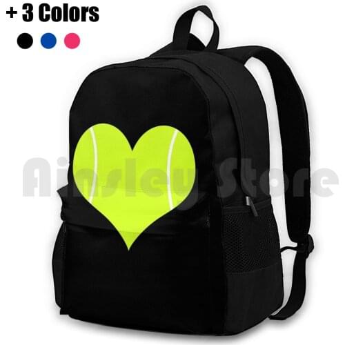 I Love Tennis Sports Athlete Gift Idea Outdoor Hiking Backpack Waterproof Camping Travel Tennis Tennis Player I Love Tennis