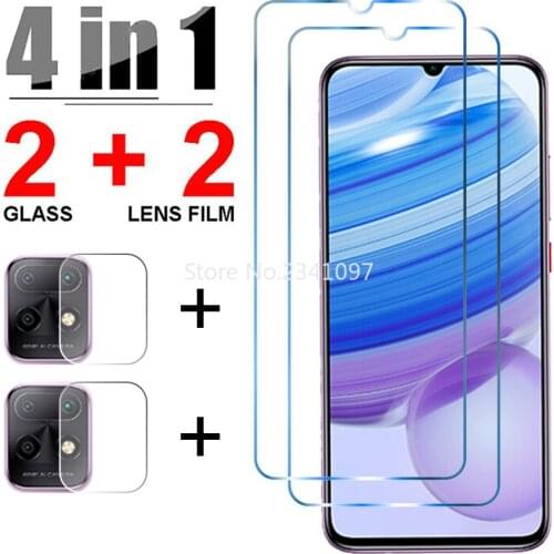 4IN1 Tempered Glass for Redmi 9 9T 9A 9C NFC Screen Protector Camera Len Film Glass on Xiaomi Redmi K40 8 7 6 Pro 8A 7A 6A Glass