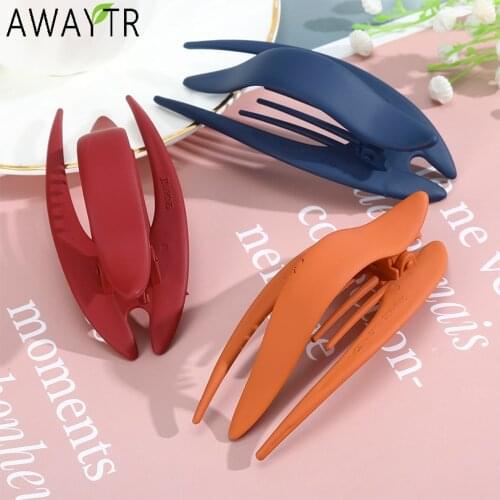 New Claw Clips for Women Plastic Hair Claw Matte Hair Clamps Claw Clip Crab Heandband Ponytail Holder Hairpins Hair Accessories