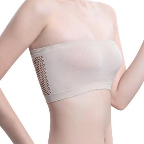 Women Strapless Seamless Bras Sexy Strapless Boob Tube Tops Brassiere Summer Brassiere