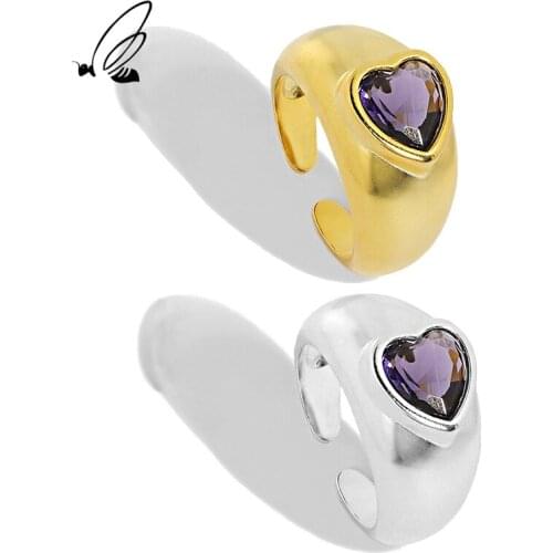 SSTEEL Sterling Silver 925 Simple Design Heart-shaped Zircon Ring Gift For Women Trendy Gothic 2021 Trend Accessories Jewellery