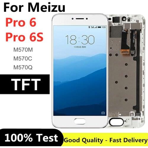 5.2'' TFT For Meizu Pro 6 M570M M570C M570Q LCD Display Screen+ Touch Panel Digitizer with Frame For MEIZU Pro6 Pro 6S Display