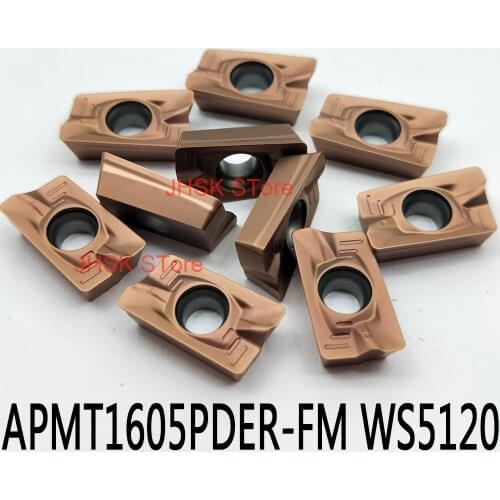 10pcs APMT1605PDER-FM WS5120 cnc lathe Square shoulder milling insert APMT High-quality carbide cutting inserts for turning