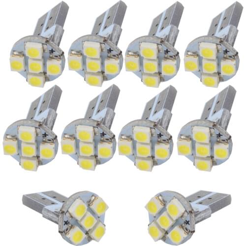10X White T10 Turn Signal Trunk Dome Led Reading Light Canbus Car Auto Led 194 W5w Wedge Interior Tail Bulb Backup Parking Lamp