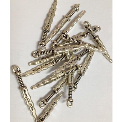 20 pieces Fashion Jewelry accessories New Snow White Once Upon A Time Rumpelstiltskin Dagger Pendant Sword Charm DIY