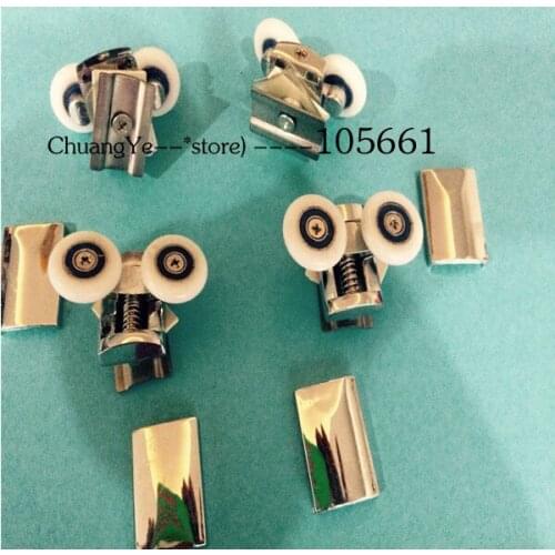 SpecialShare 4 ZINC Alloy Sliding Rollers/Runners/Wheels/Pulleys For Shower Doors Spring Loaded Set 25mm