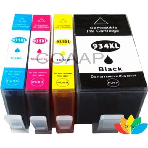 4 Compatible ink Cartridges for hp 934 935 XL Officejet Pro 6230 6830 6835 Printer Free shipping
