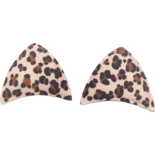 60Pcs Cat Ear Padded Applique For DIY Clothes Shoes Hat Headwear Clips Accessories Patches
