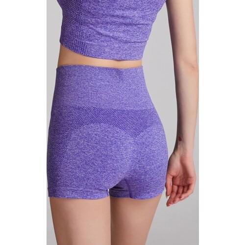 Seamless High Waisted Biker Shorts For Women Hip Tight Push Up Fitness Workout Yoga Running Legging Shorts