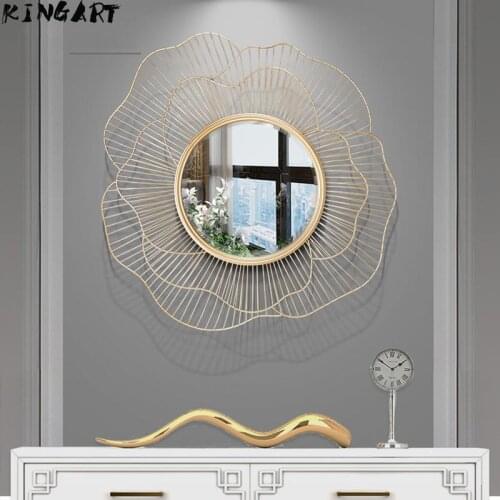 Big Iron Wall Decorative Mirror Wall Hanging Mirror Morden Desigh Ornament Home Wall Mirror Larger Livingroom 3D 899314520