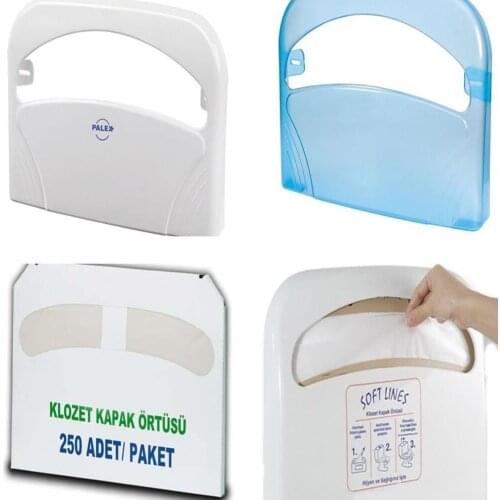 1 Piece Palex Toilet Seat Cover Dispenser+250 Pieces Toilet Seat Cover White Color Toilet Seat Paper Hygiene Paper
