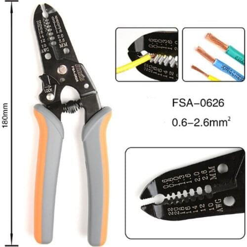 FSA-0626 2IN1 Stripping/cutting Wire Stripper Multi-function Plier Cable Cutter Multifunctional Stripping Tools Crimping Pliers