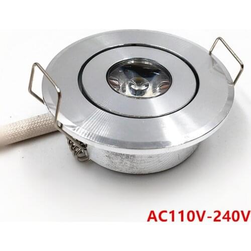 Hot sale 100pcs/lot Aluminum Mini LED Kitchen Down Light Dimmable1W 3W 270lm 110V 220V warm & cool white Wholesale Free shipping