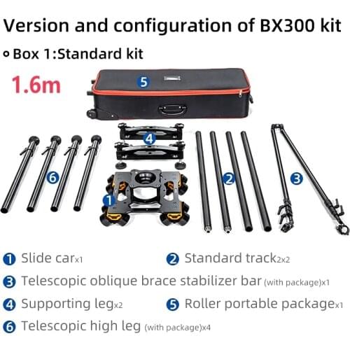 Greenbull BX300 1.6m Portable Motorized Video Dslr Electronic Camera Track Dolly Slider Dolly&rail 1.6 Meter 70KG