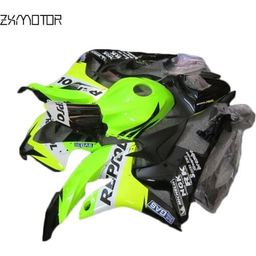 Lowest Price Injection Motorcycle Fairing kits for Honda CBR600RR F5 2007 2008 green black fairings set cbr 600 rr f5 07 08 SX43
