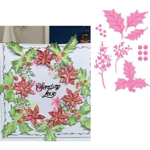 HOLLY Metal Cutting Die Scrapbook Embossed Paper Card Album Craft Template Cut Die Stencils New for 2021 Arrive Template