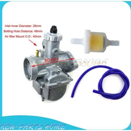 Mikuni Carby VM22 26mm Carburetor & Fuel Hose & Fuel Filter For 125cc 140cc Engine Lifan Chinese Pit Dirt Bike