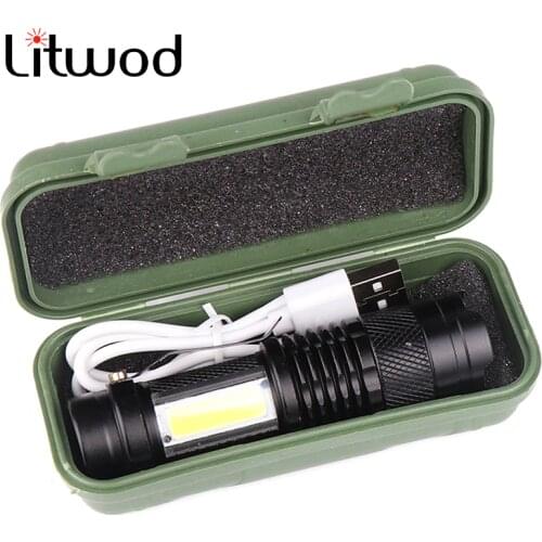 Litwod Z20 CREE XP-G Q5 Mini penlight Waterproof LED Flashlight Torch 3 Modes zoomable Adjustable Focus Lantern Portable Light