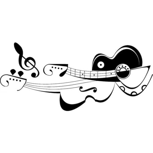 17.5CM*7.7CM Fashion Musician Guitar Violin Music Car Stickers Vinyl S9-0746